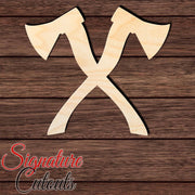 Crossed Axes 001 Shape Cutout - Signature Cutouts
