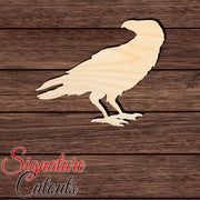 Crow 002 Shape Cutout in Wood, Acrylic or Acrylic Mirror - Signature Cutouts