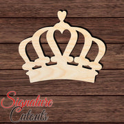 Crown 004 Shape Cutout in Wood, Acrylic or Acrylic Mirror - Signature Cutouts
