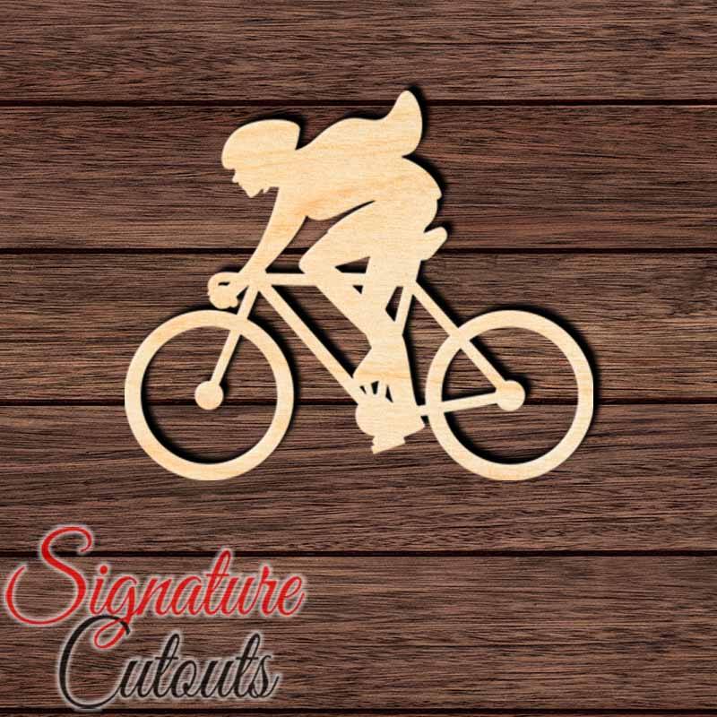 Cycling 002 Shape Cutout in Wood, Acrylic or Acrylic Mirror - Signature Cutouts