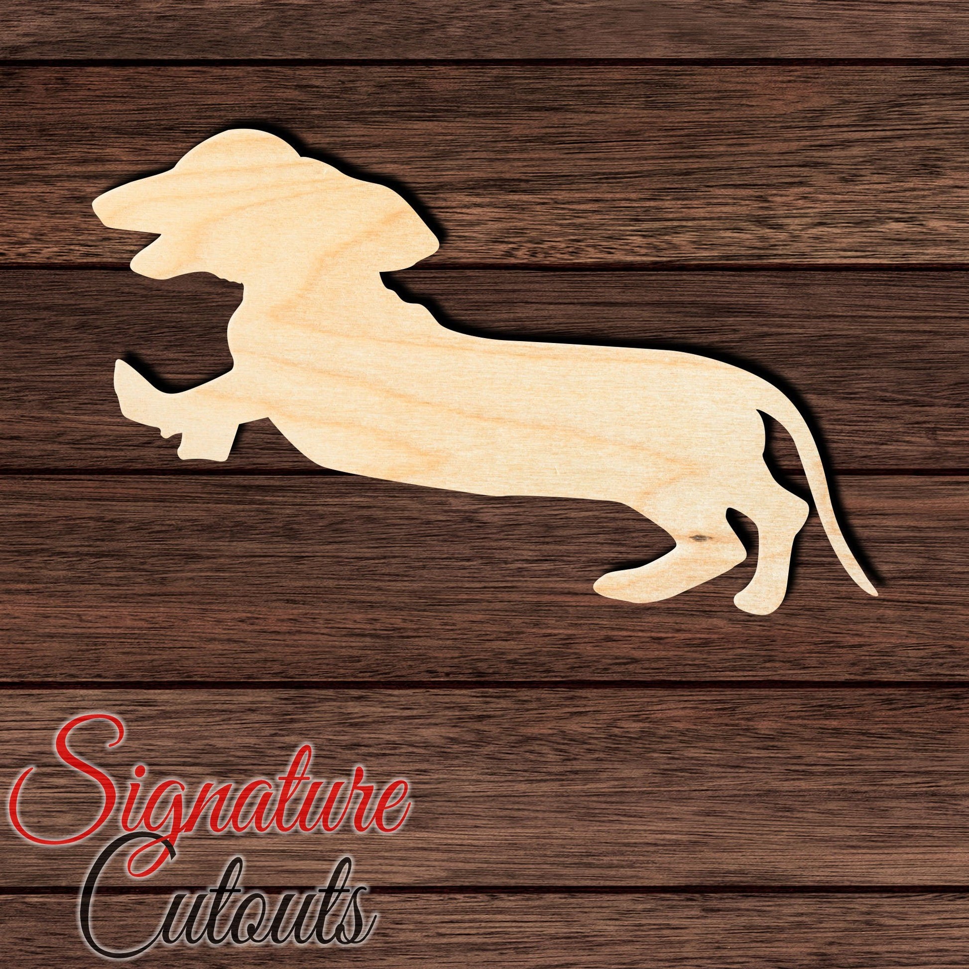 Dachshund 003 Shape Cutout in Wood, Acrylic or Acrylic Mirror - Signature Cutouts