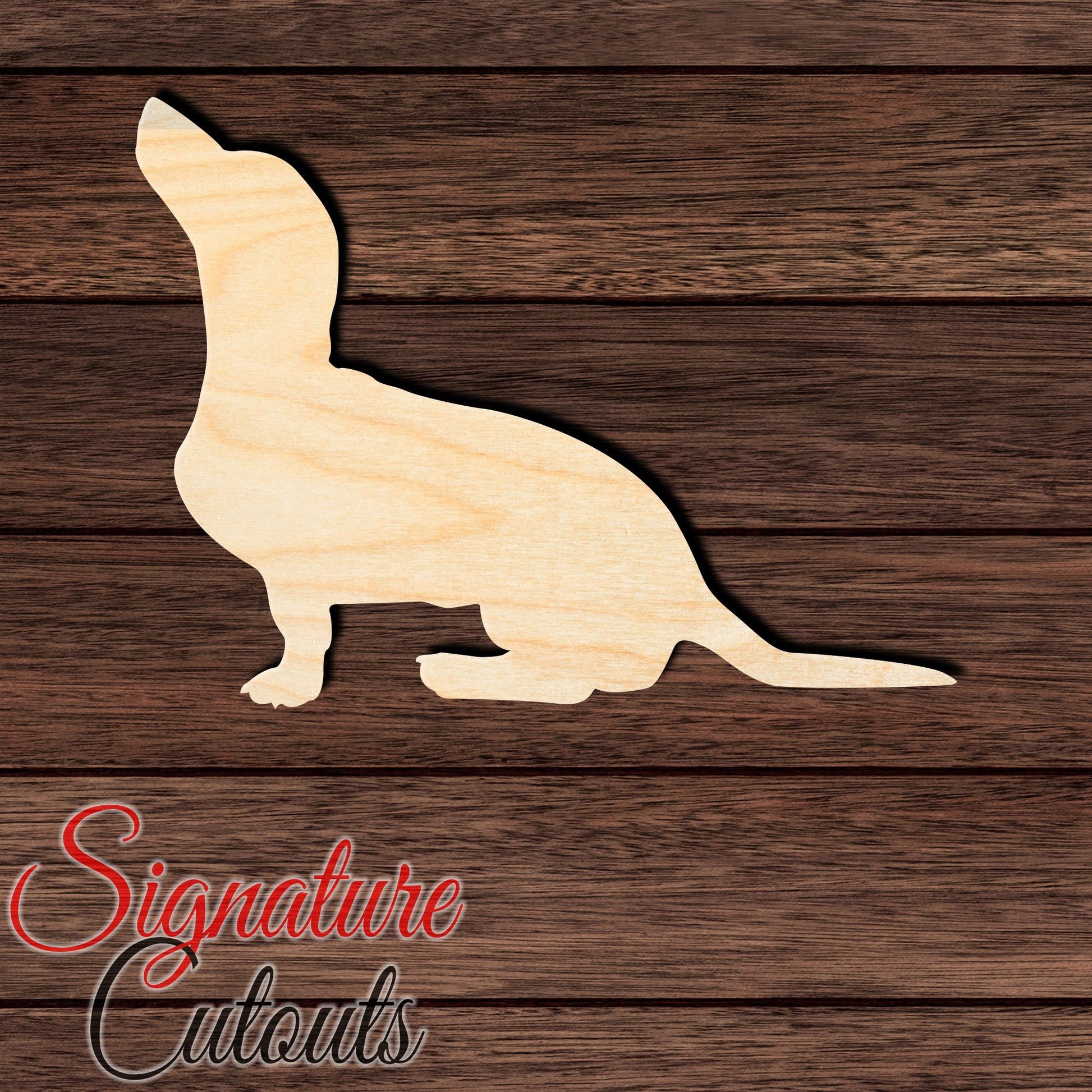 Dachshund 006 Shape Cutout in Wood, Acrylic or Acrylic Mirror - Signature Cutouts