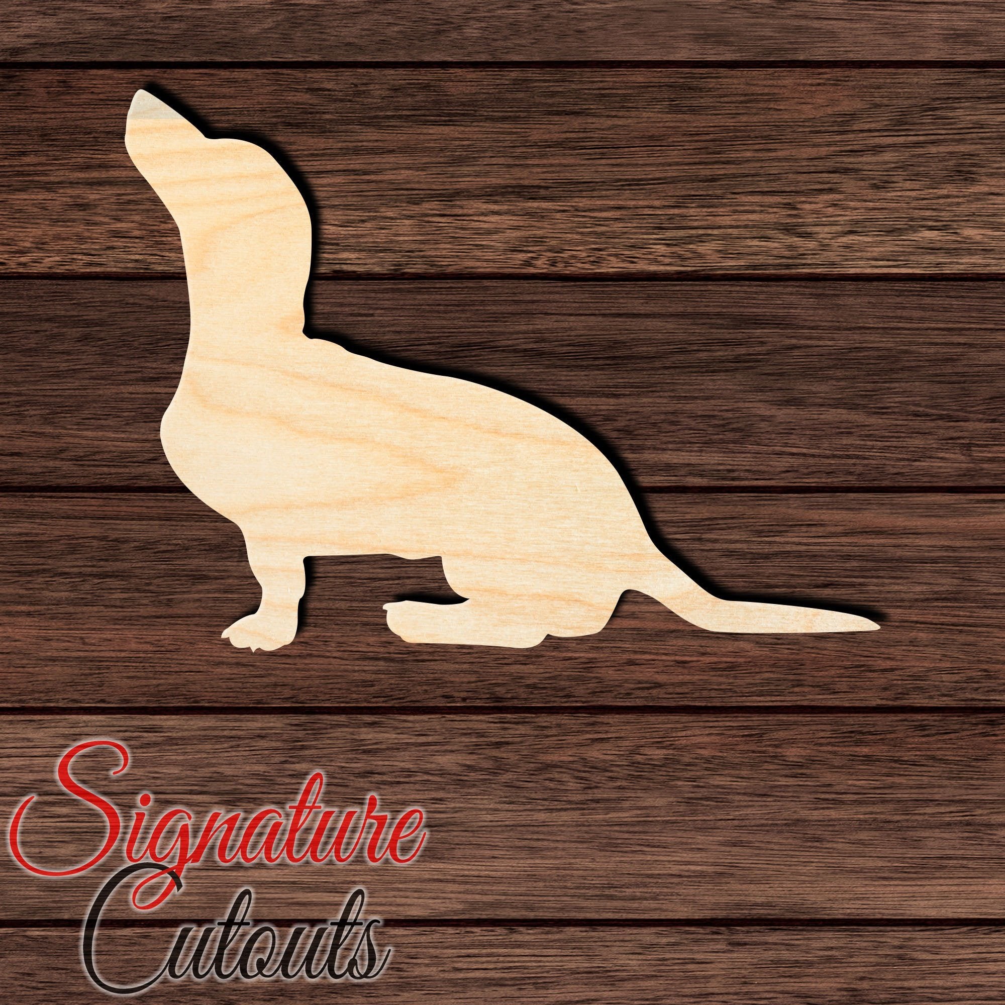 Dachshund 006 Shape Cutout in Wood, Acrylic or Acrylic Mirror - Signature Cutouts
