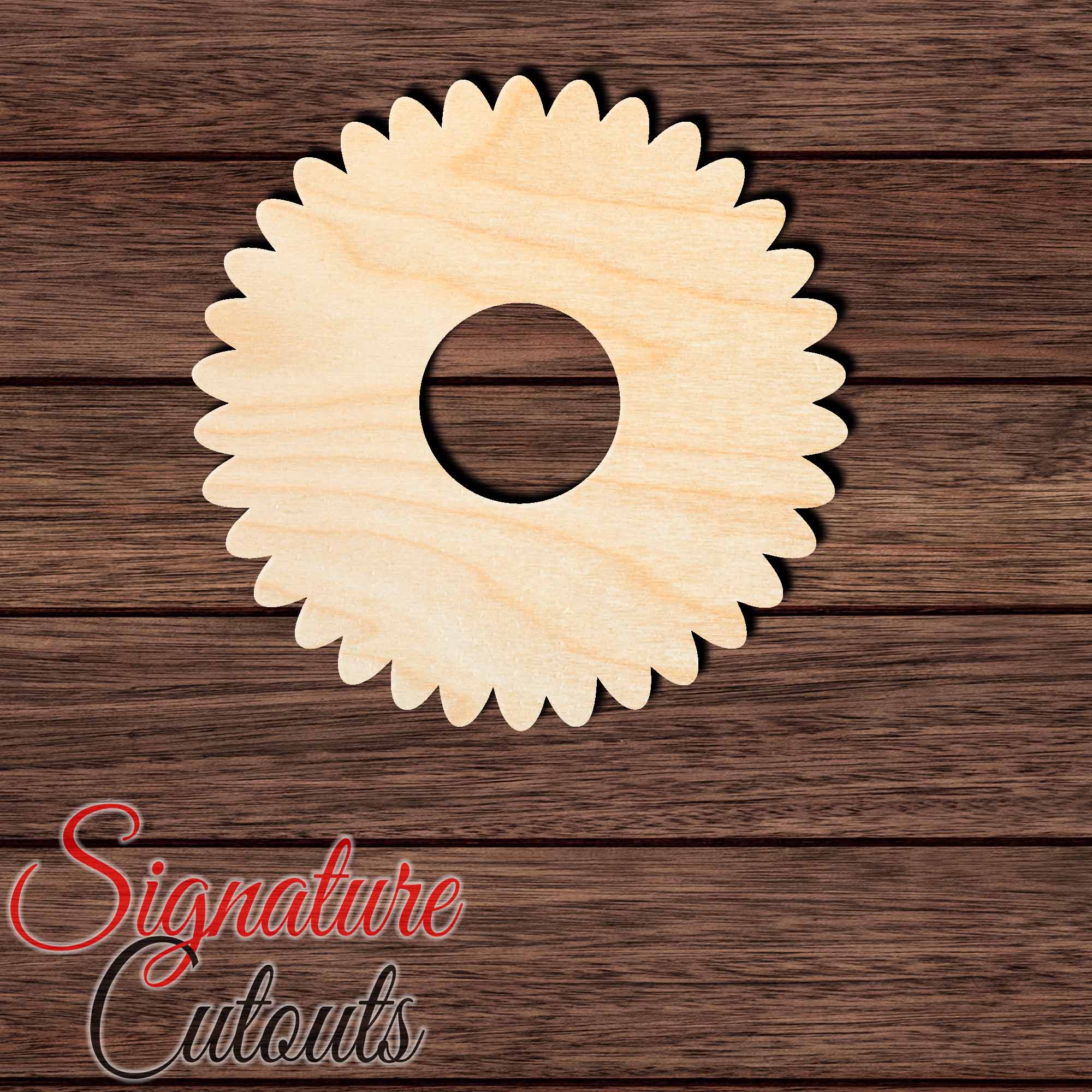 Daisy 002 en Shape Cutout in Wood, Acrylic or Acrylic Mirror - Signature Cutouts