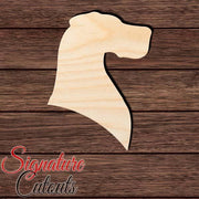 Dane Cropped Ear Head Shape Cutout in Wood, Acrylic or Acrylic Mirror - Signature Cutouts