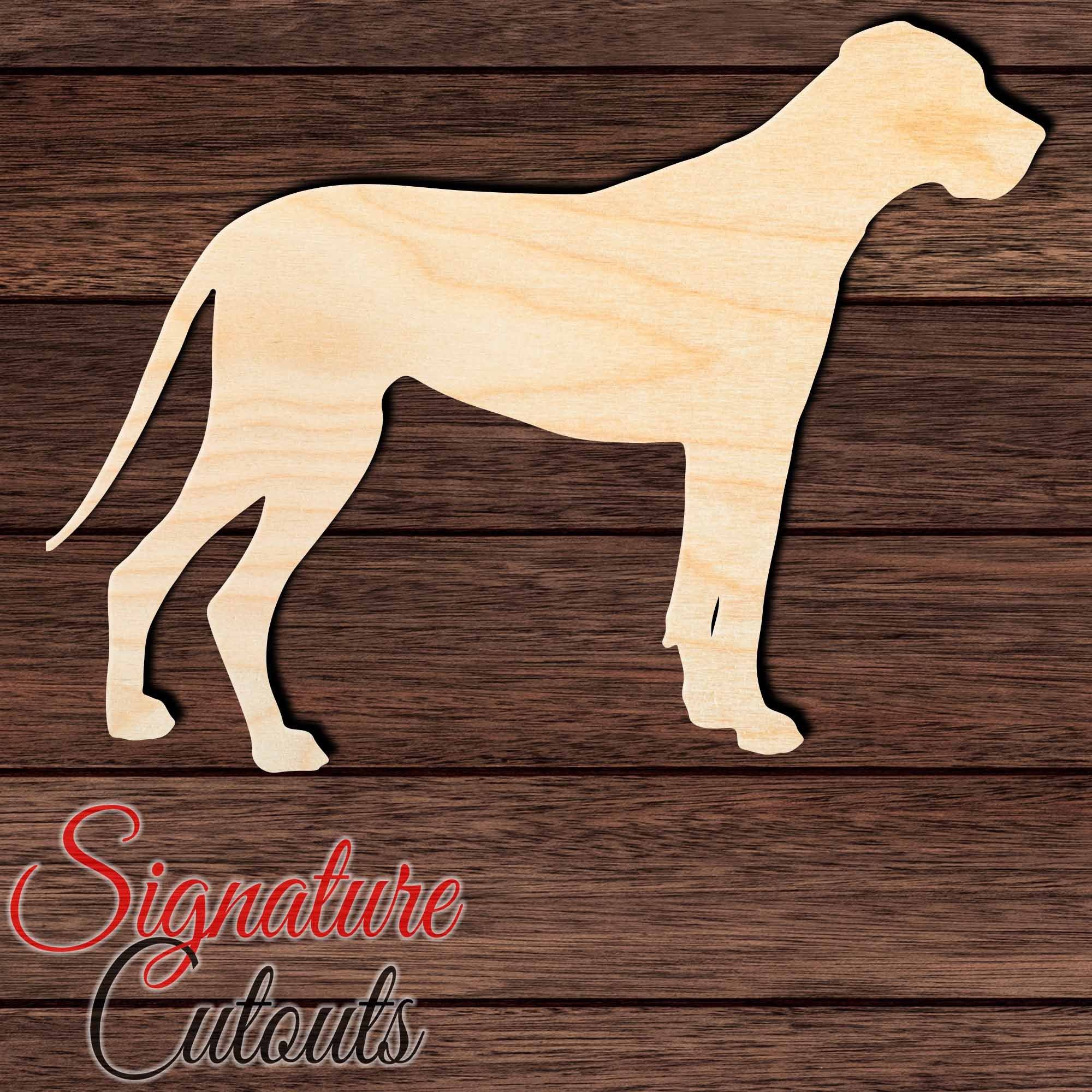 Daniff Shape Cutout in Wood, Acrylic or Acrylic Mirror - Signature Cutouts