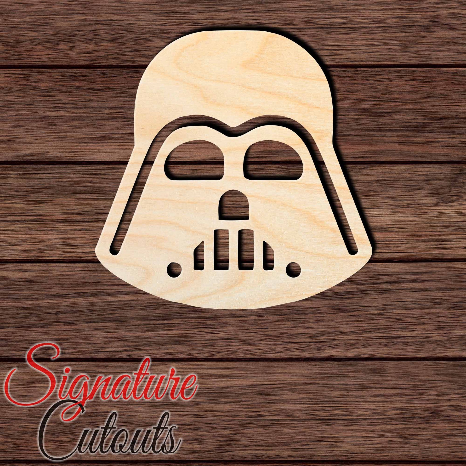 Darth Vader Helmet 001 Shape Cutout - Signature Cutouts