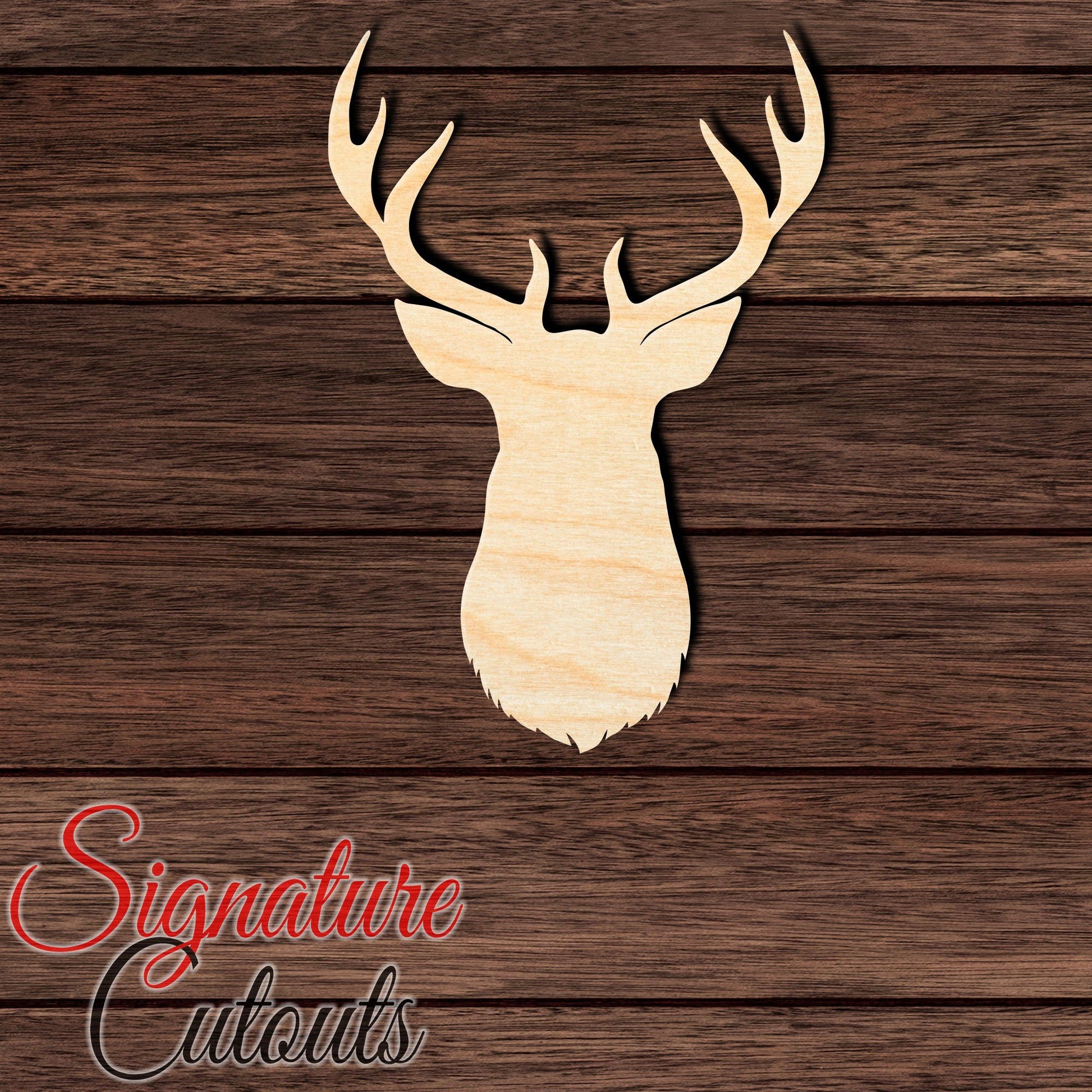 Deer 002 Shape Cutout in Wood, Acrylic or Acrylic Mirror - Signature Cutouts