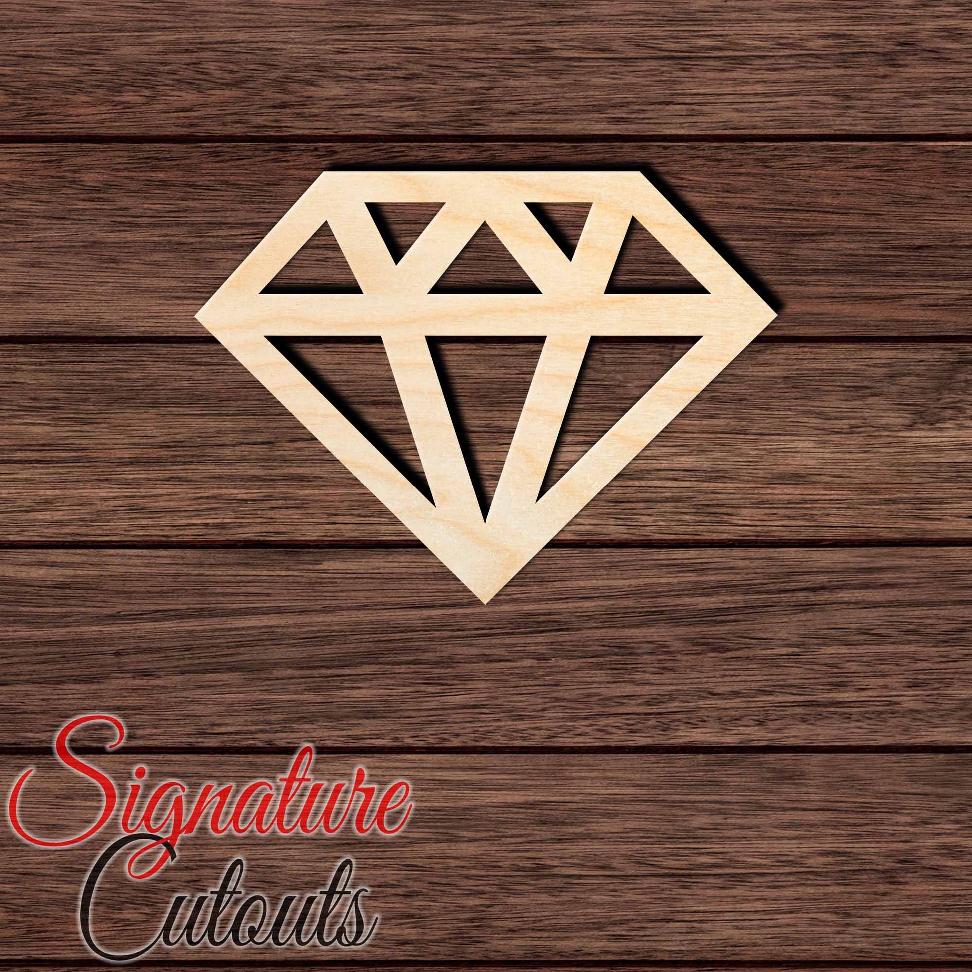 Diamond 001 Shape Cutout in Wood, Acrylic or Acrylic Mirror - Signature Cutouts