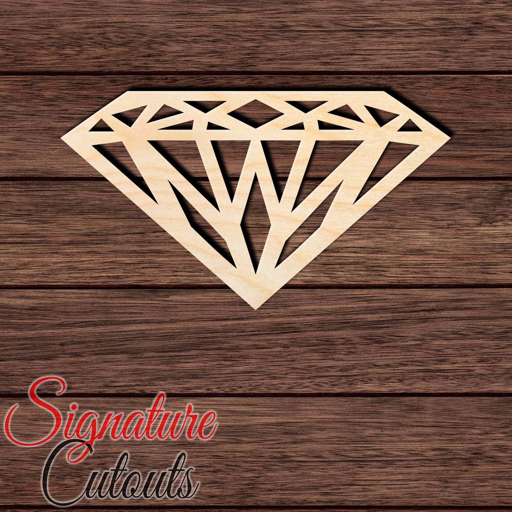 Diamond 002 Shape Cutout in Wood, Acrylic or Acrylic Mirror - Signature Cutouts