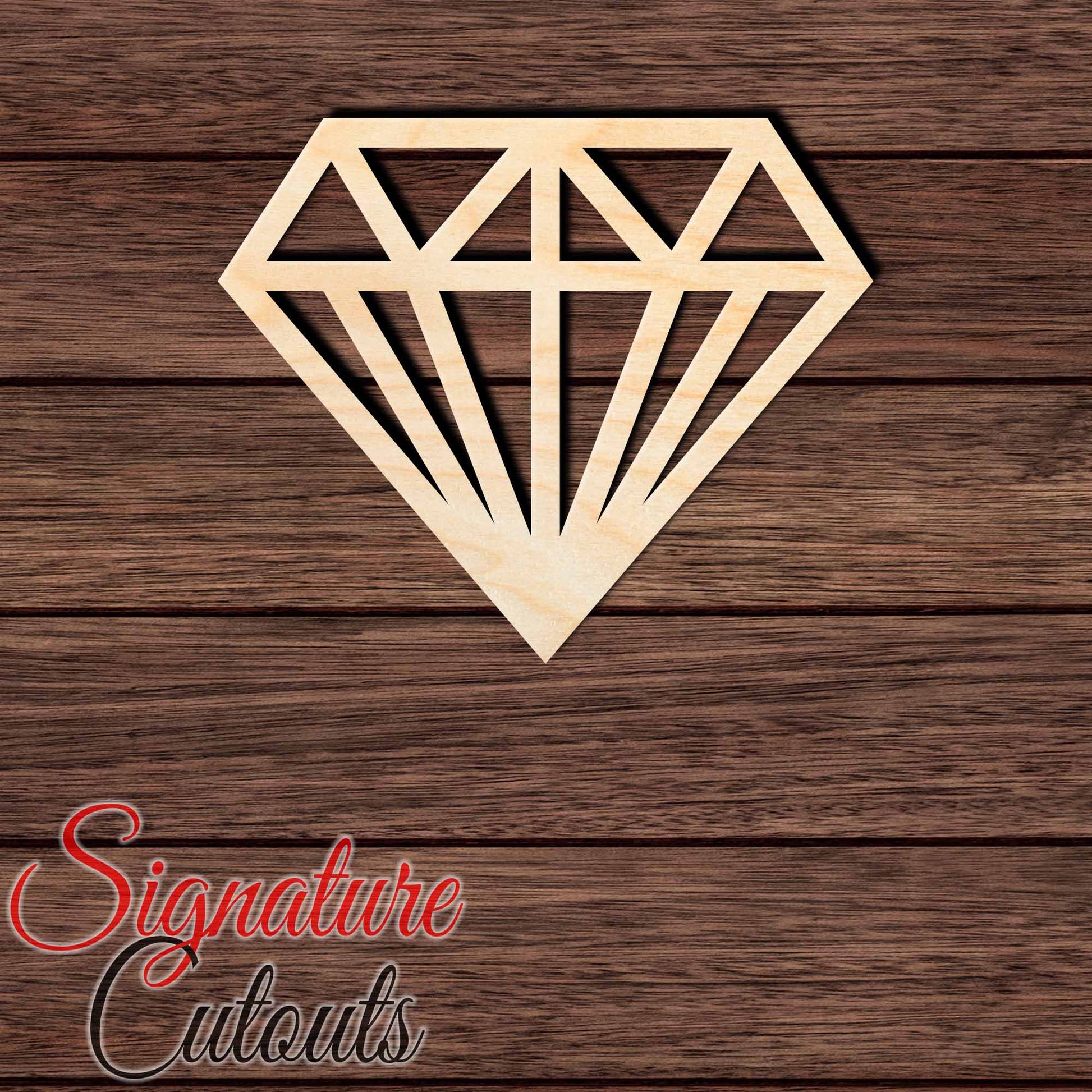 Diamond 003 Shape Cutout in Wood, Acrylic or Acrylic Mirror - Signature Cutouts