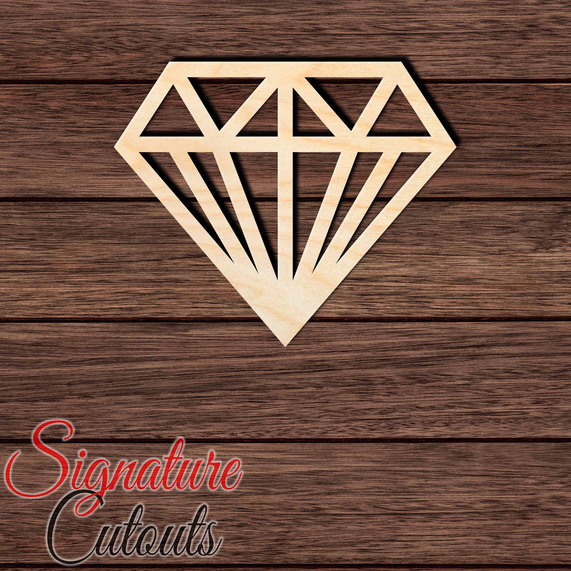 Diamond 003 Shape Cutout in Wood, Acrylic or Acrylic Mirror - Signature Cutouts
