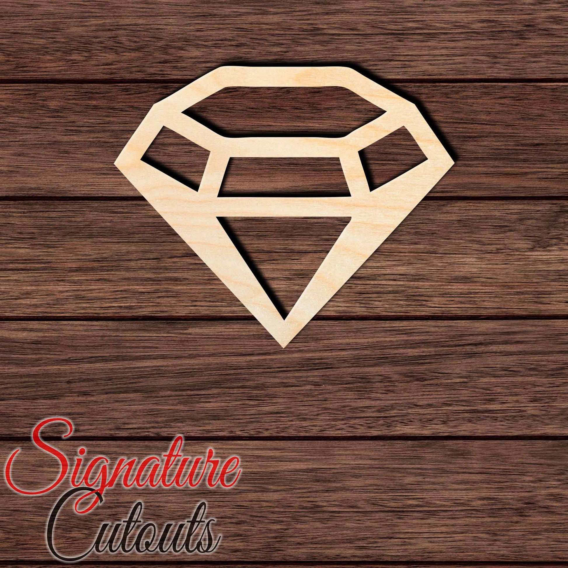 Diamond 005 Shape Cutout in Wood, Acrylic or Acrylic Mirror - Signature Cutouts