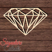 Diamond 007 Shape Cutout in Wood Craft Shapes & Bases Signature Cutouts 