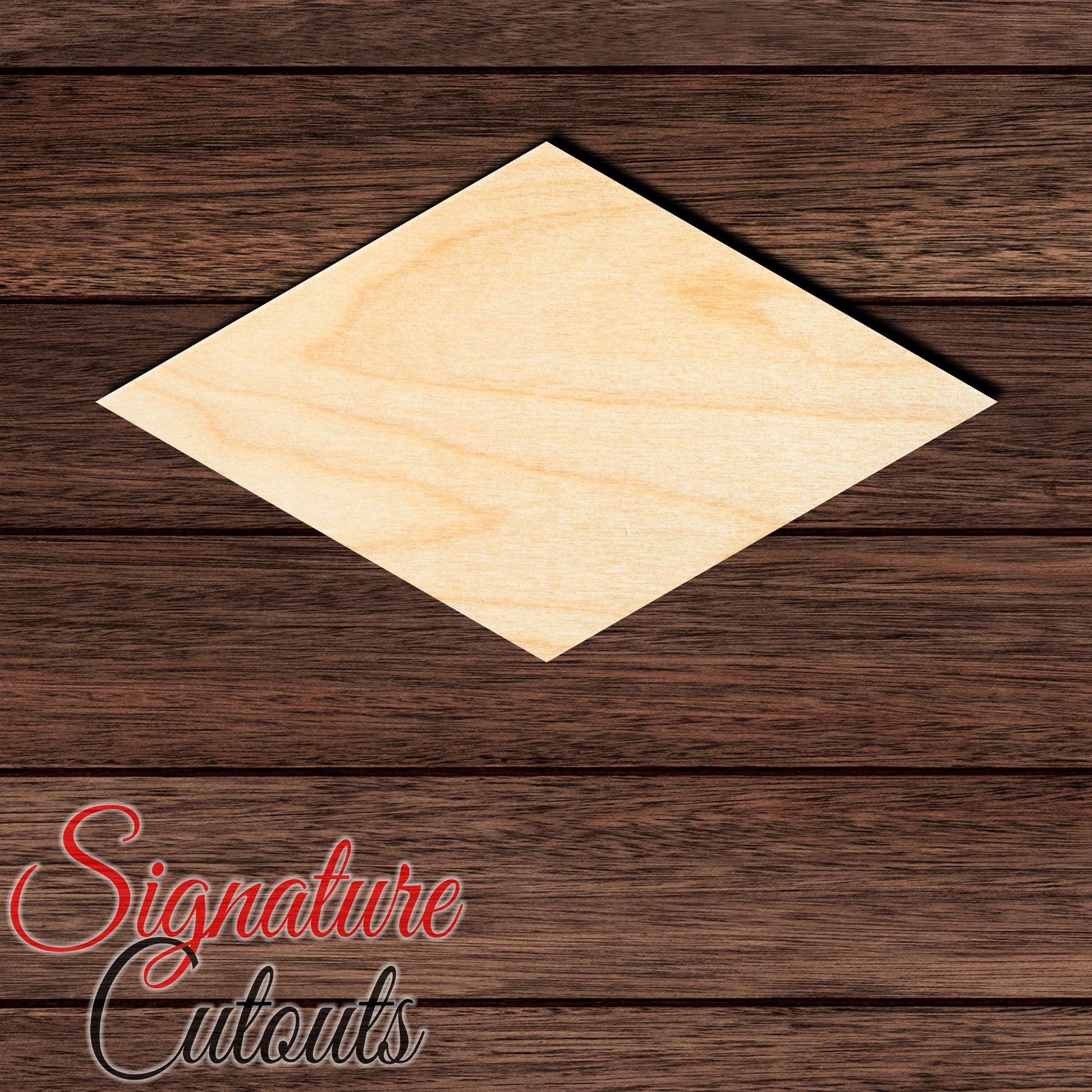 Diamond Shape Cutout in Wood, Acrylic or Acrylic Mirror - Signature Cutouts