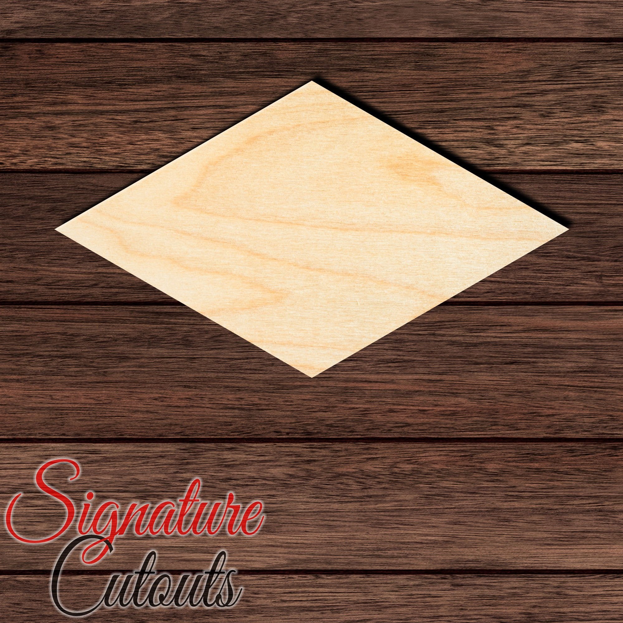 Diamond Shape Cutout in Wood, Acrylic or Acrylic Mirror - Signature Cutouts