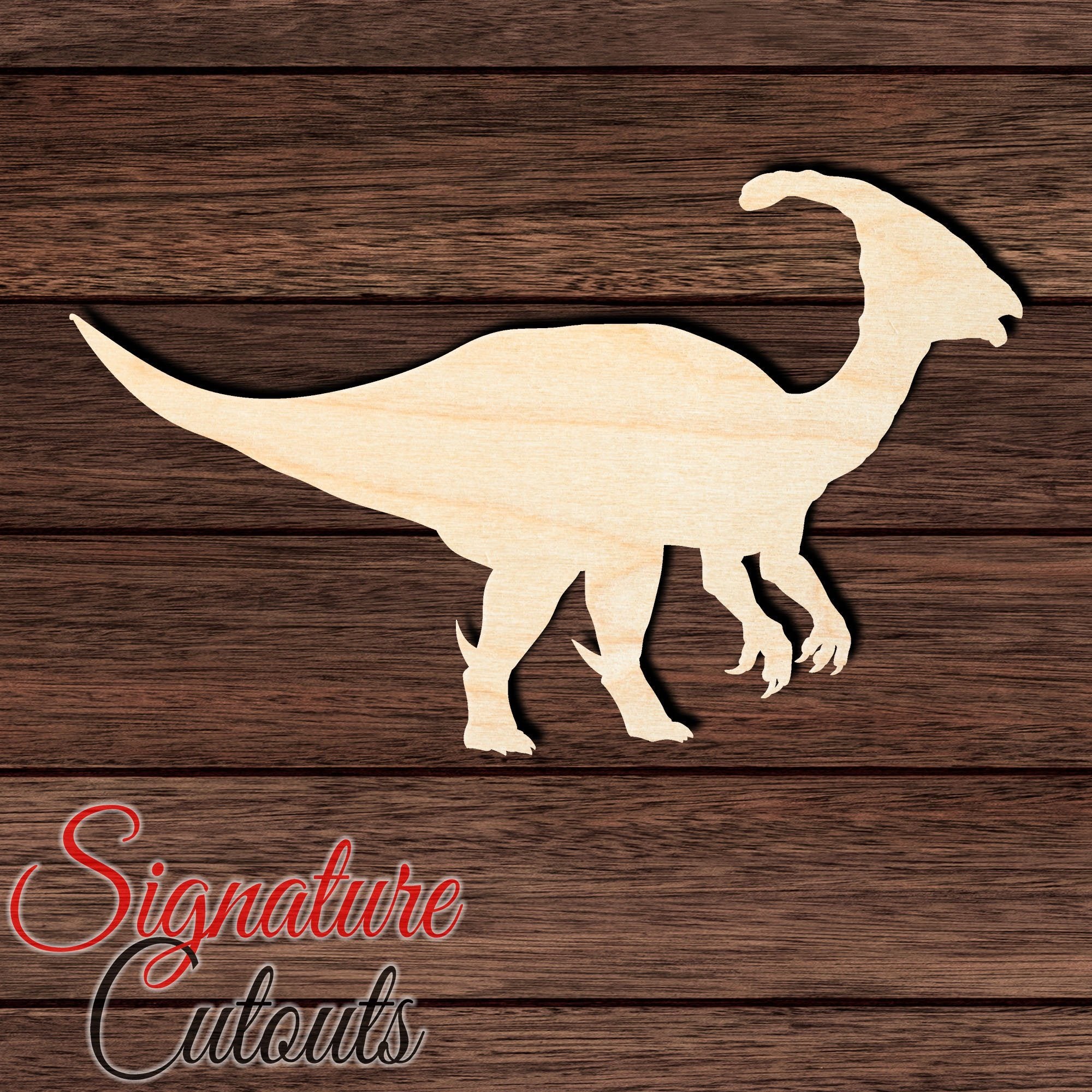 Dinosaur 003 Shape Cutout in Wood, Acrylic or Acrylic Mirror - Signature Cutouts