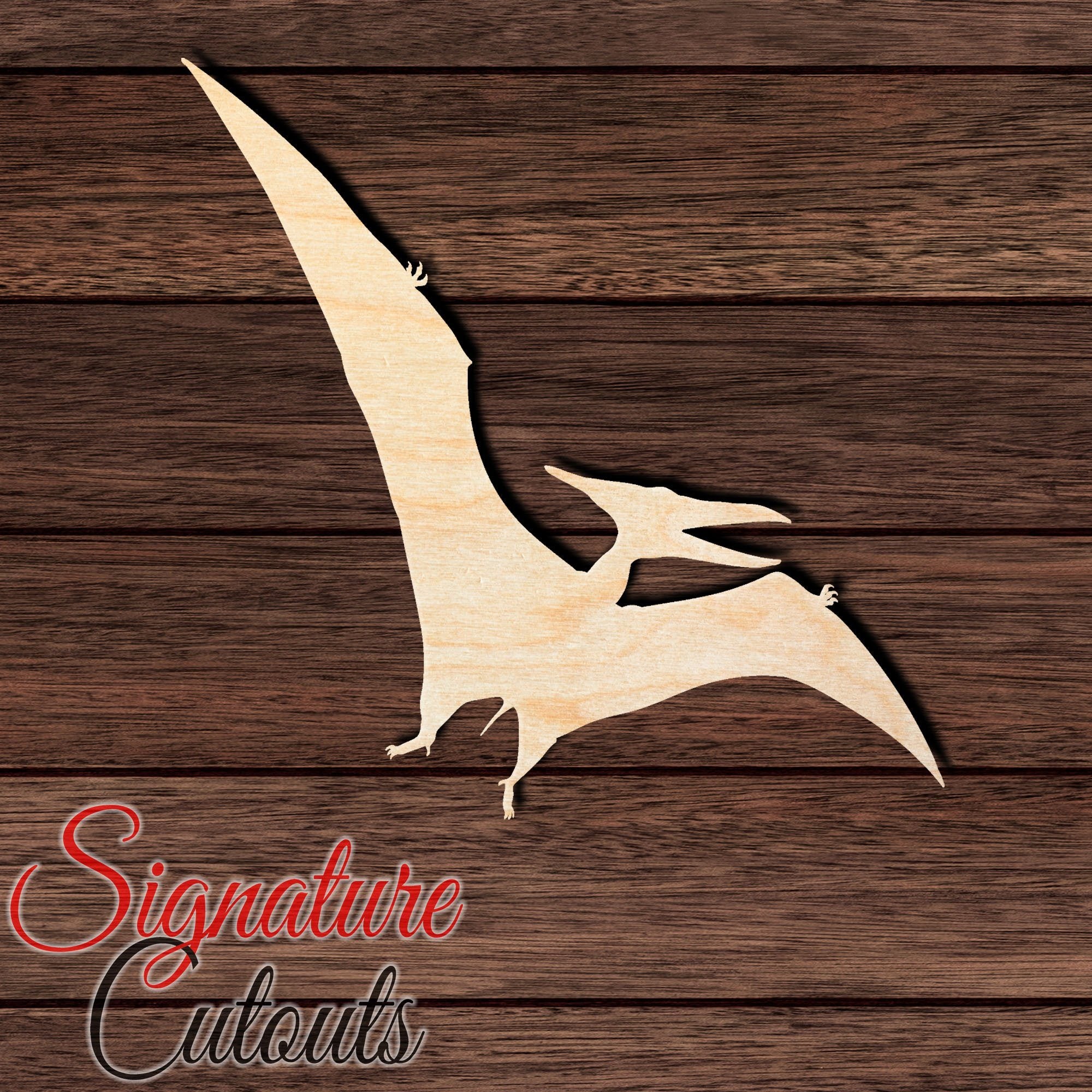 Dinosaur 007 Shape Cutout in Wood, Acrylic or Acrylic Mirror - Signature Cutouts