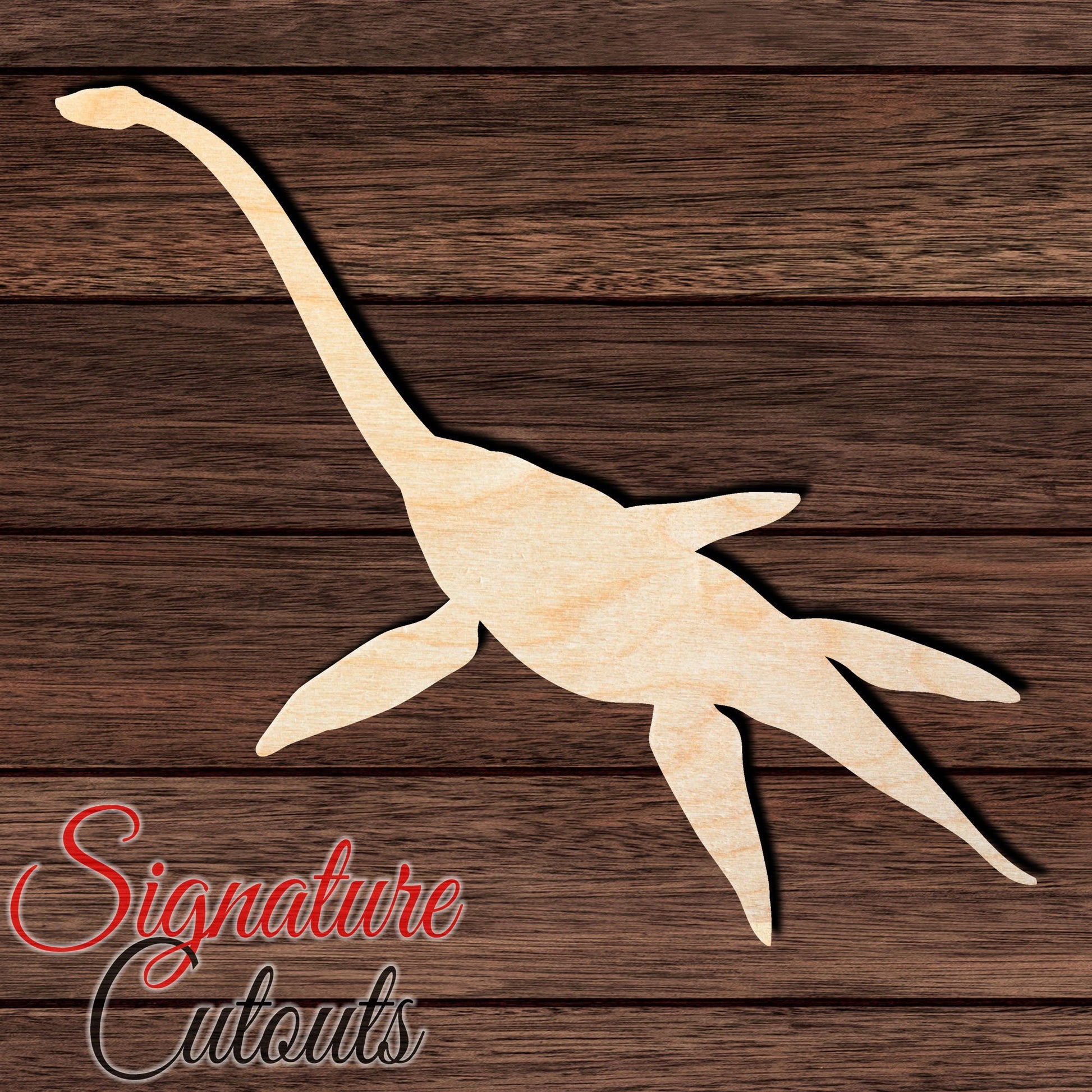 Dinosaur 008 Shape Cutout in Wood, Acrylic or Acrylic Mirror - Signature Cutouts