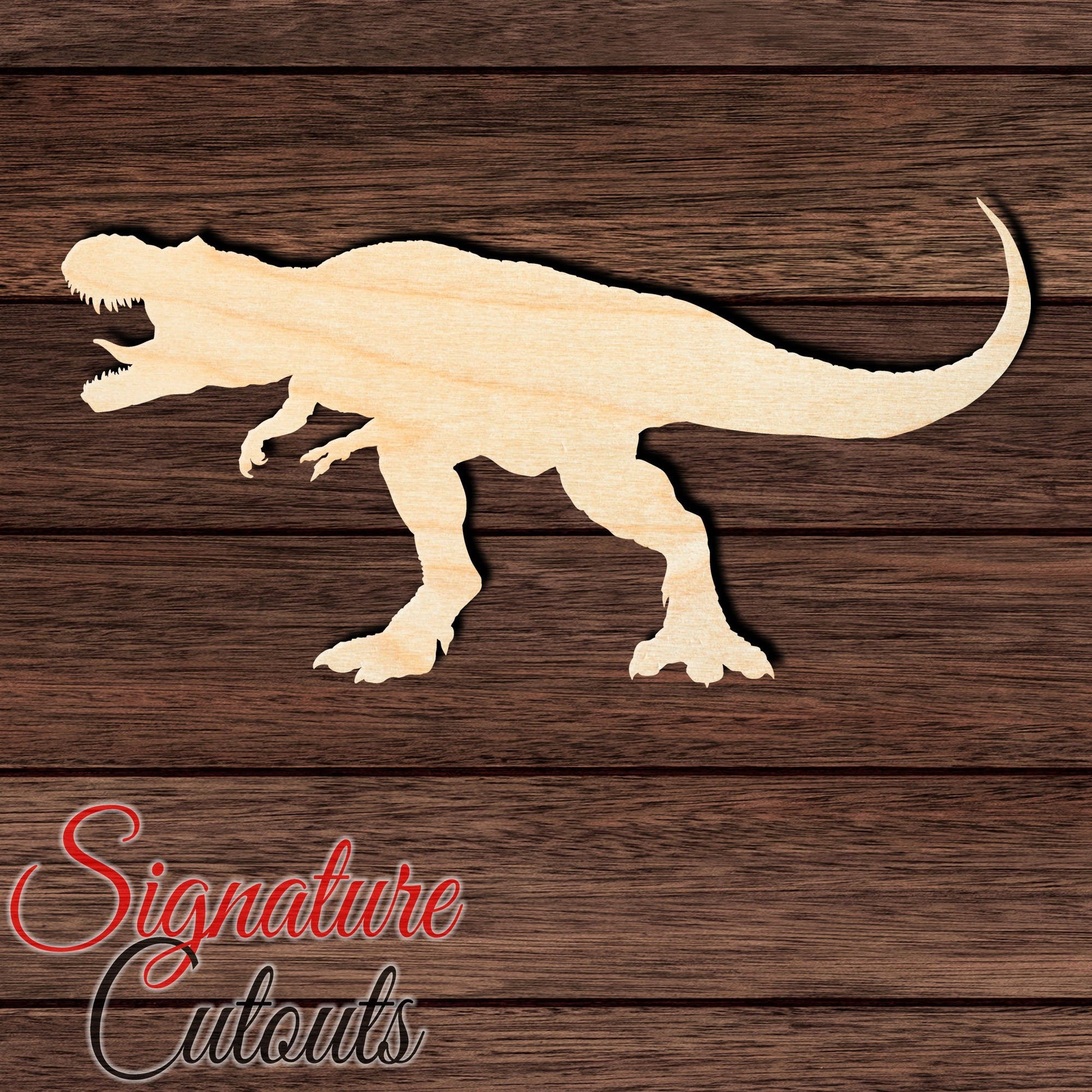 Dinosaur 011 Shape Cutout in Wood, Acrylic or Acrylic Mirror - Signature Cutouts