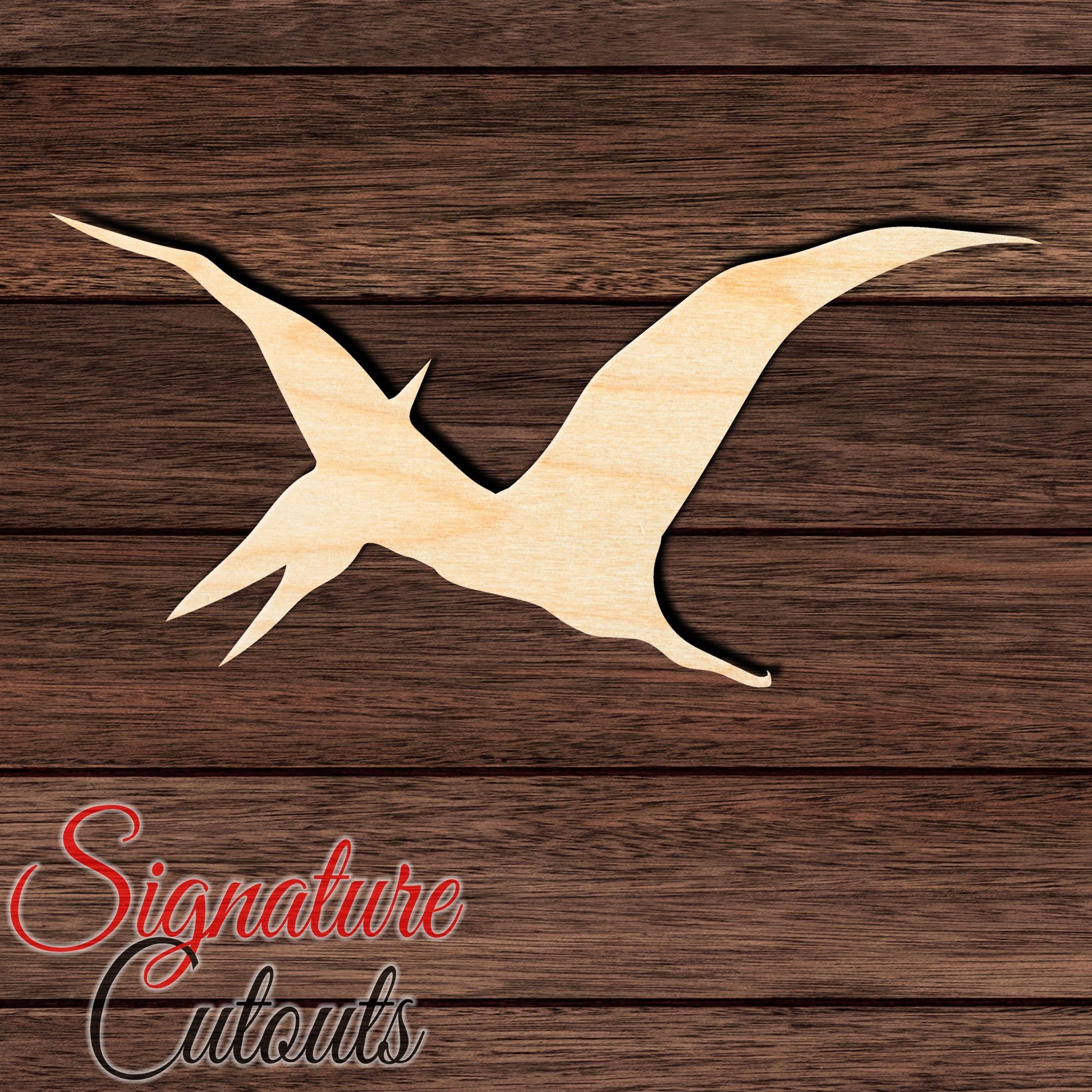 Dinosaur 013 Shape Cutout in Wood, Acrylic or Acrylic Mirror - Signature Cutouts