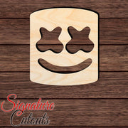 DJ Marshmallow Head 001 Shape Cutout in Wood, Acrylic or Acrylic Mirror - Signature Cutouts