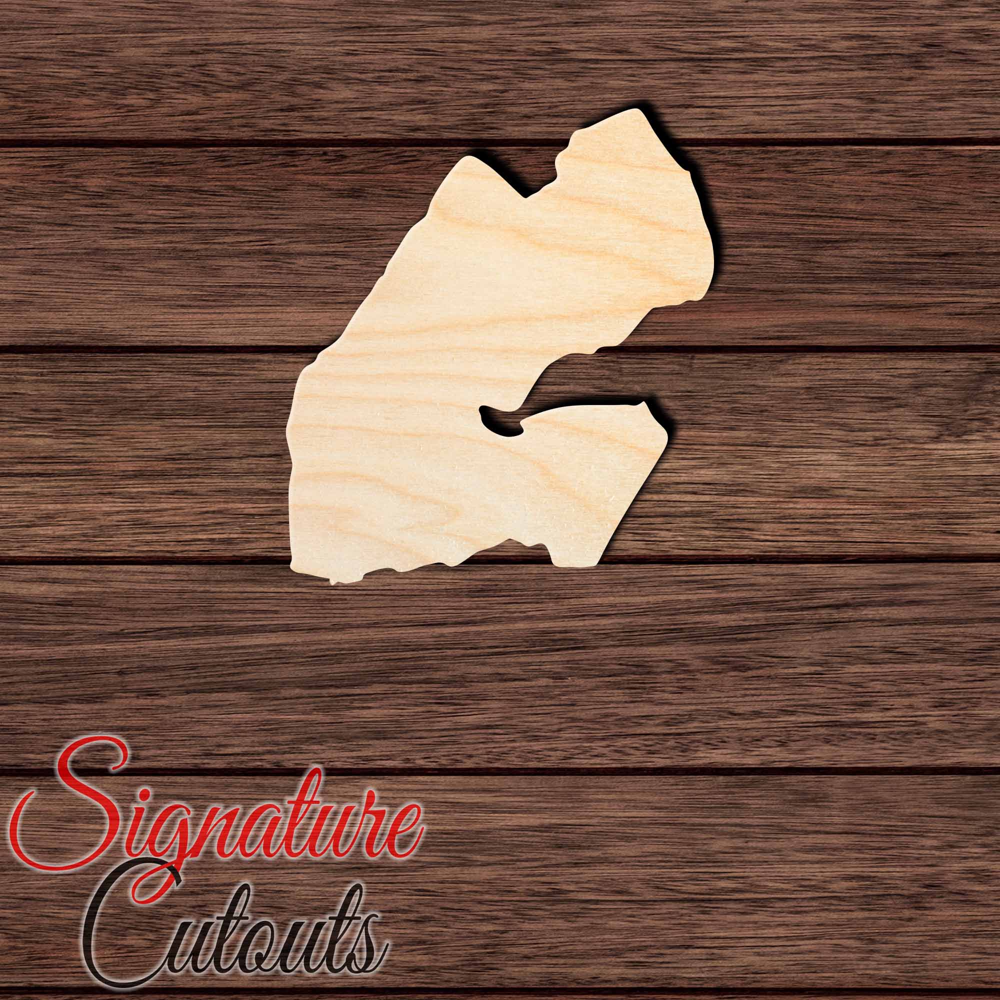 Djibouta Shape Cutout in Wood, Acrylic or Acrylic Mirror - Signature Cutouts