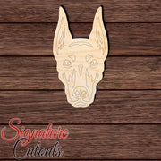 Doberman Head 001 Shape Cutout in Wood, Acrylic or Acrylic Mirror - Signature Cutouts