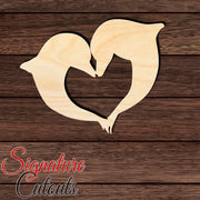 Dolphin 003 Shape Cutout in Wood, Acrylic or Acrylic Mirror - Signature Cutouts