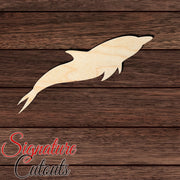 Dolphin 014 Shape Cutout in Wood, Acrylic or Acrylic Mirror - Signature Cutouts