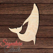 Dolphin 021 Shape Cutout in Wood, Acrylic or Acrylic Mirror - Signature Cutouts