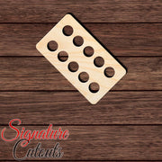 Domino 001 Shape Cutout in Wood, Acrylic or Acrylic Mirror - Signature Cutouts