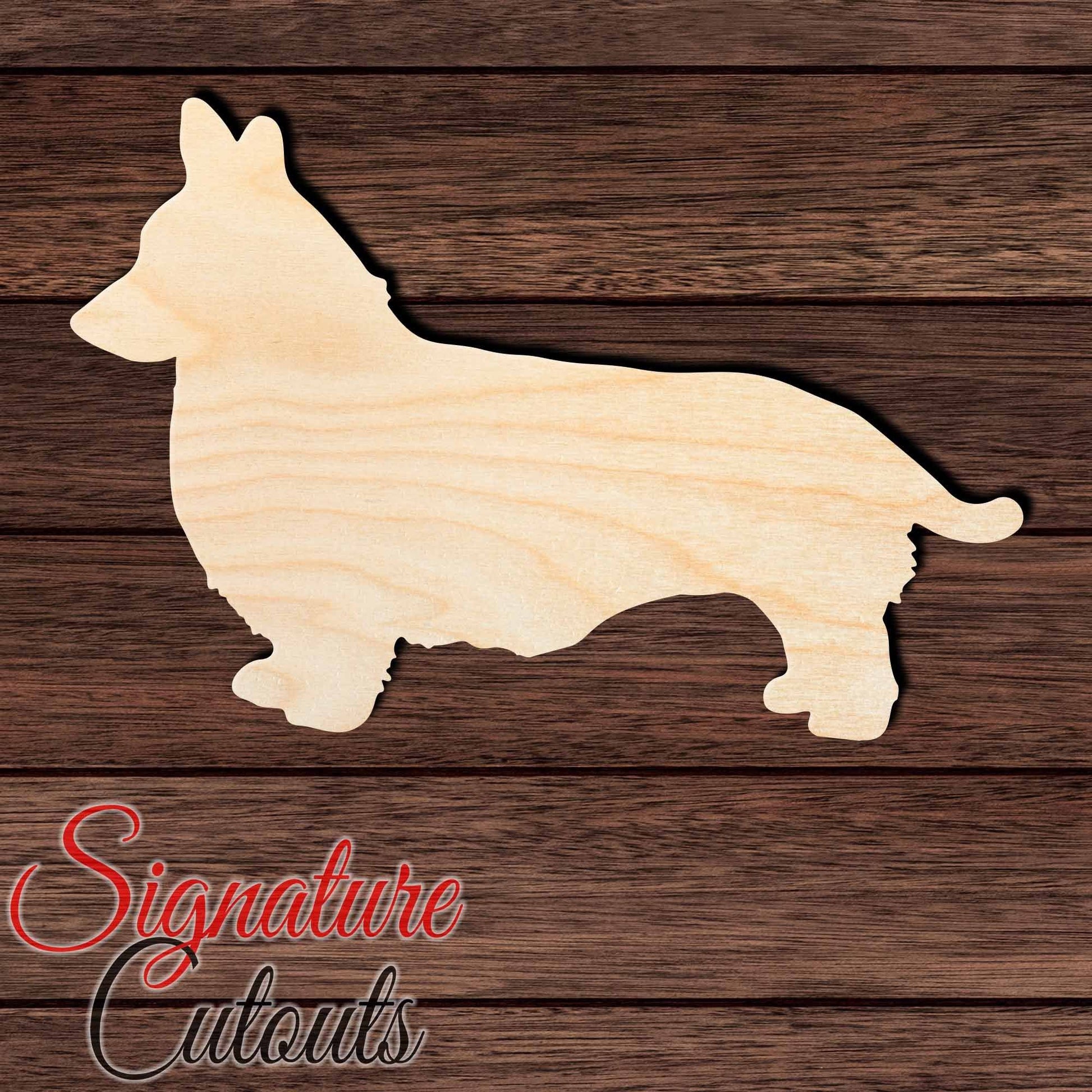 Dorgi Shape Cutout in Wood, Acrylic or Acrylic Mirror - Signature Cutouts