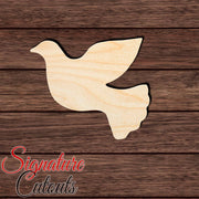 Dove 003 Shape Cutout in Wood, Acrylic or Acrylic Mirror - Signature Cutouts