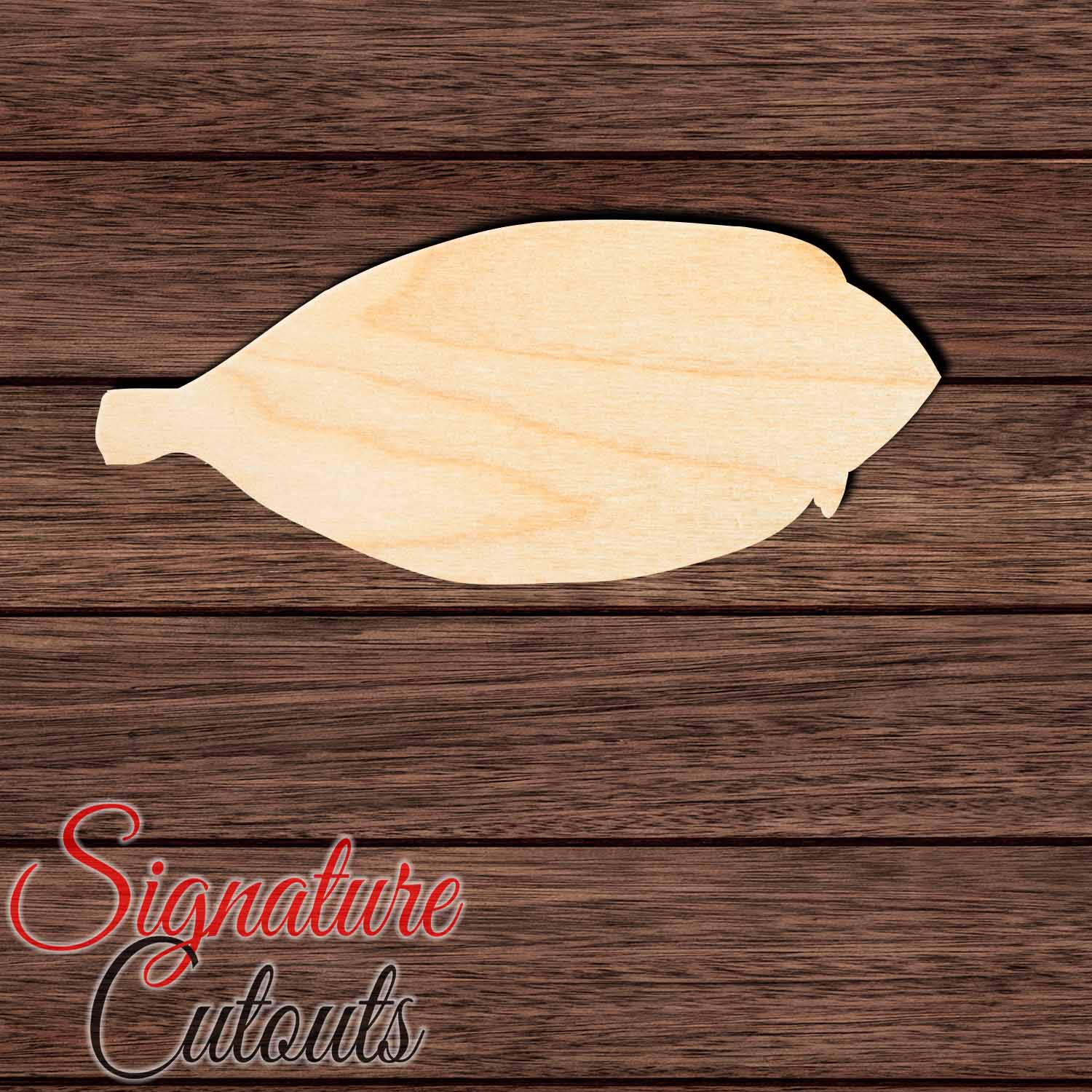 Dover Sole Fish Shape Cutout in Wood, Acrylic or Acrylic Mirror - Signature Cutouts