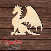 Dragon 001 Shape Cutout in Wood, Acrylic or Acrylic Mirror Craft Shapes & Bases Signature Cutouts 