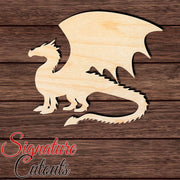 Dragon 002 Shape Cutout in Wood, Acrylic or Acrylic Mirror Craft Shapes & Bases Signature Cutouts 