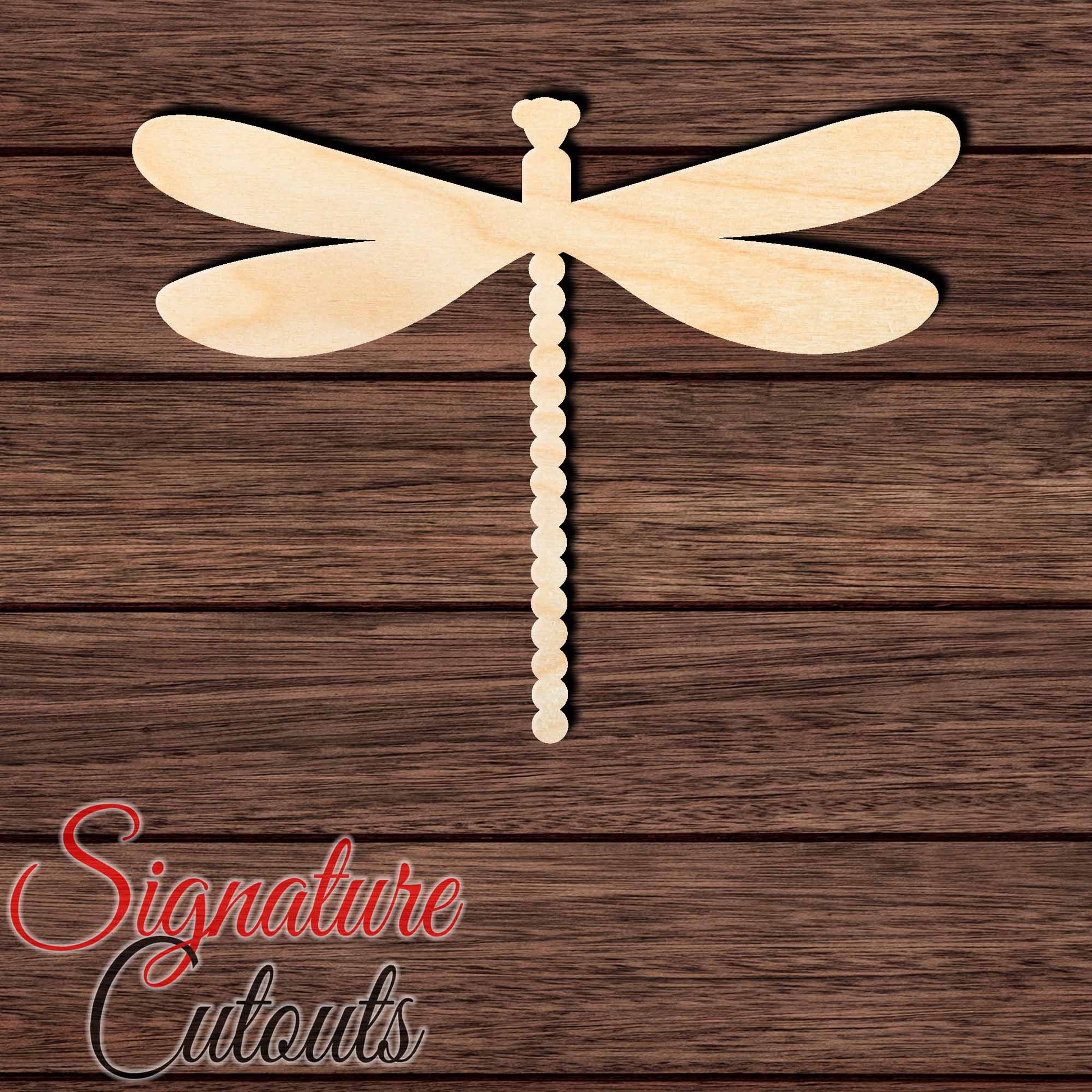 Dragonfly 001 Shape Cutout in Wood, Acrylic or Acrylic Mirror - Signature Cutouts