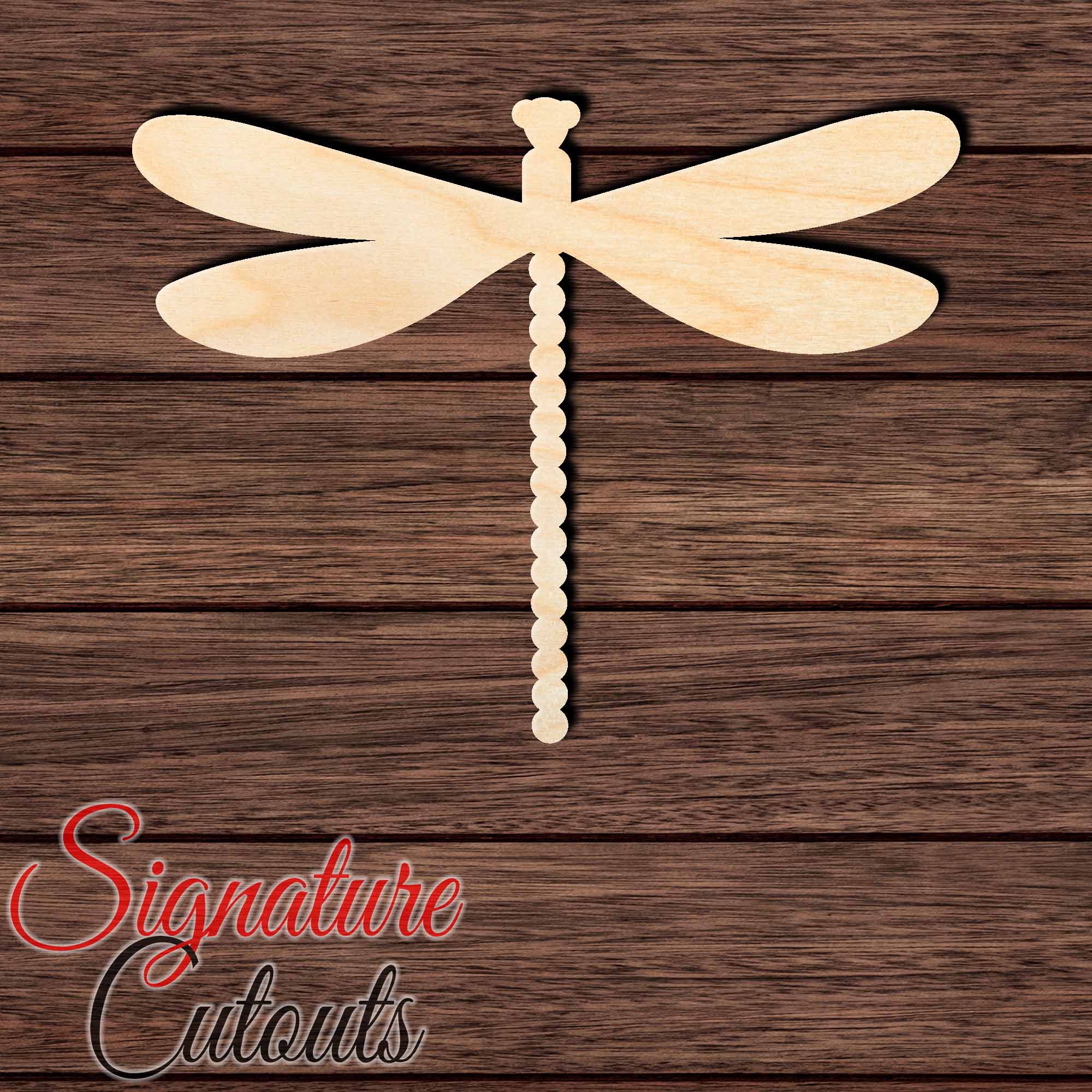 Dragonfly 001 Shape Cutout in Wood, Acrylic or Acrylic Mirror - Signature Cutouts