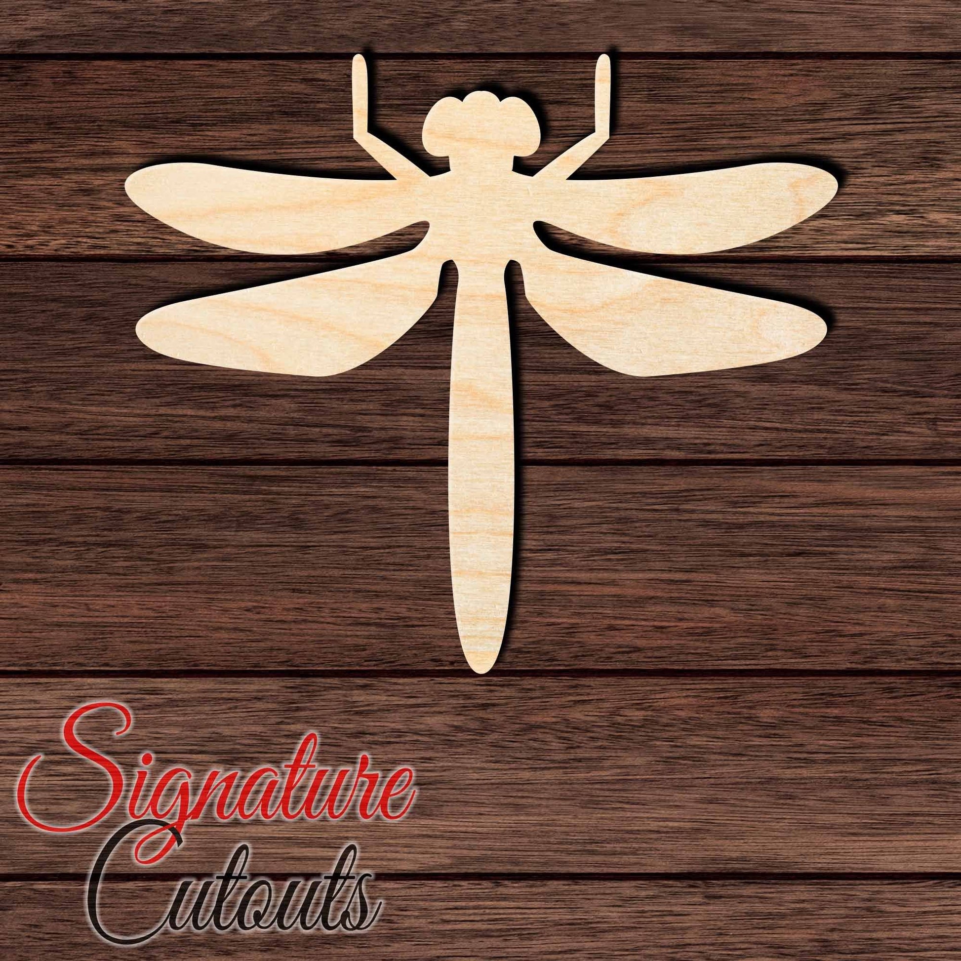 Dragonfly 002 Shape Cutout in Wood, Acrylic or Acrylic Mirror - Signature Cutouts