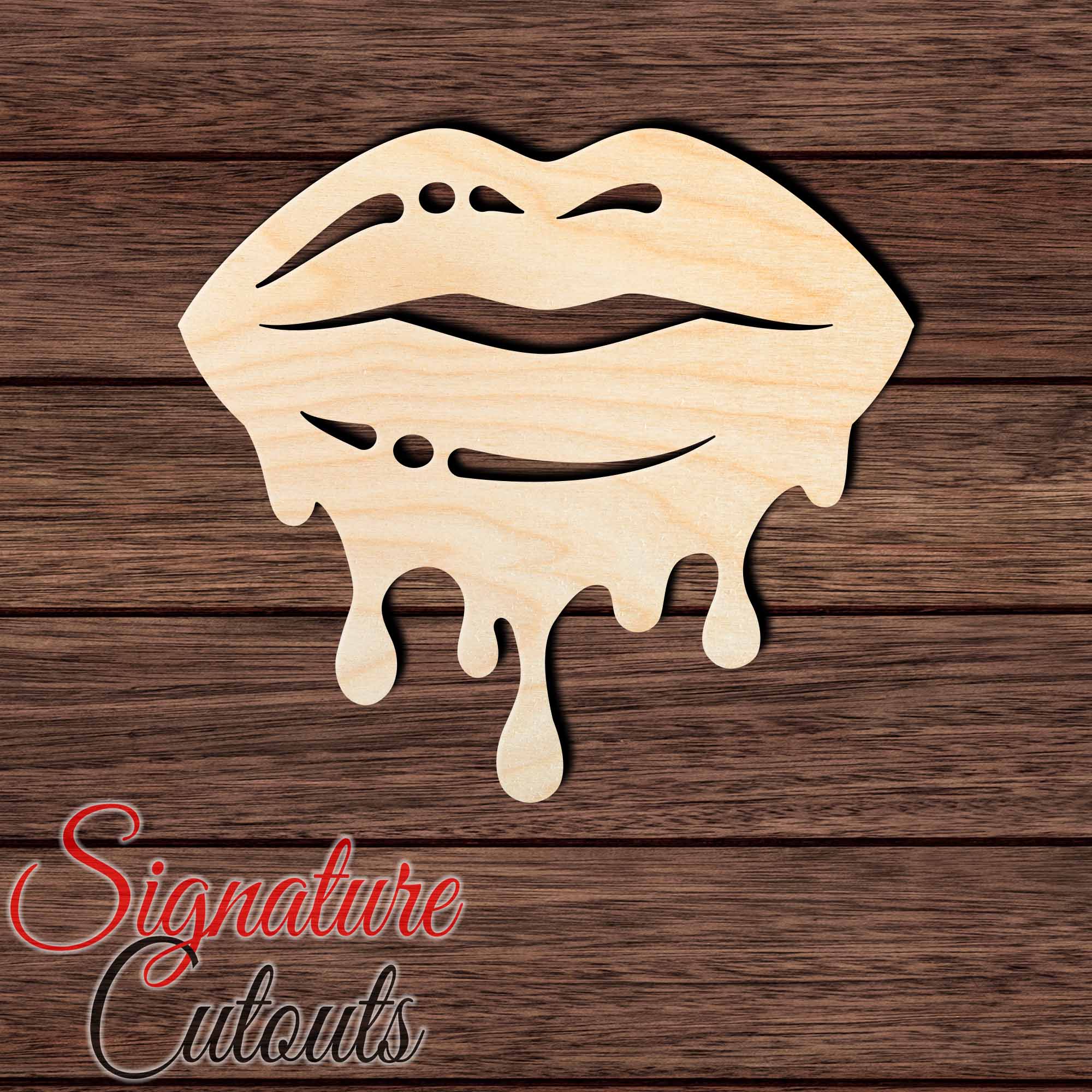 Dripping Lips Icon 001 Shape Cutout - Signature Cutouts
