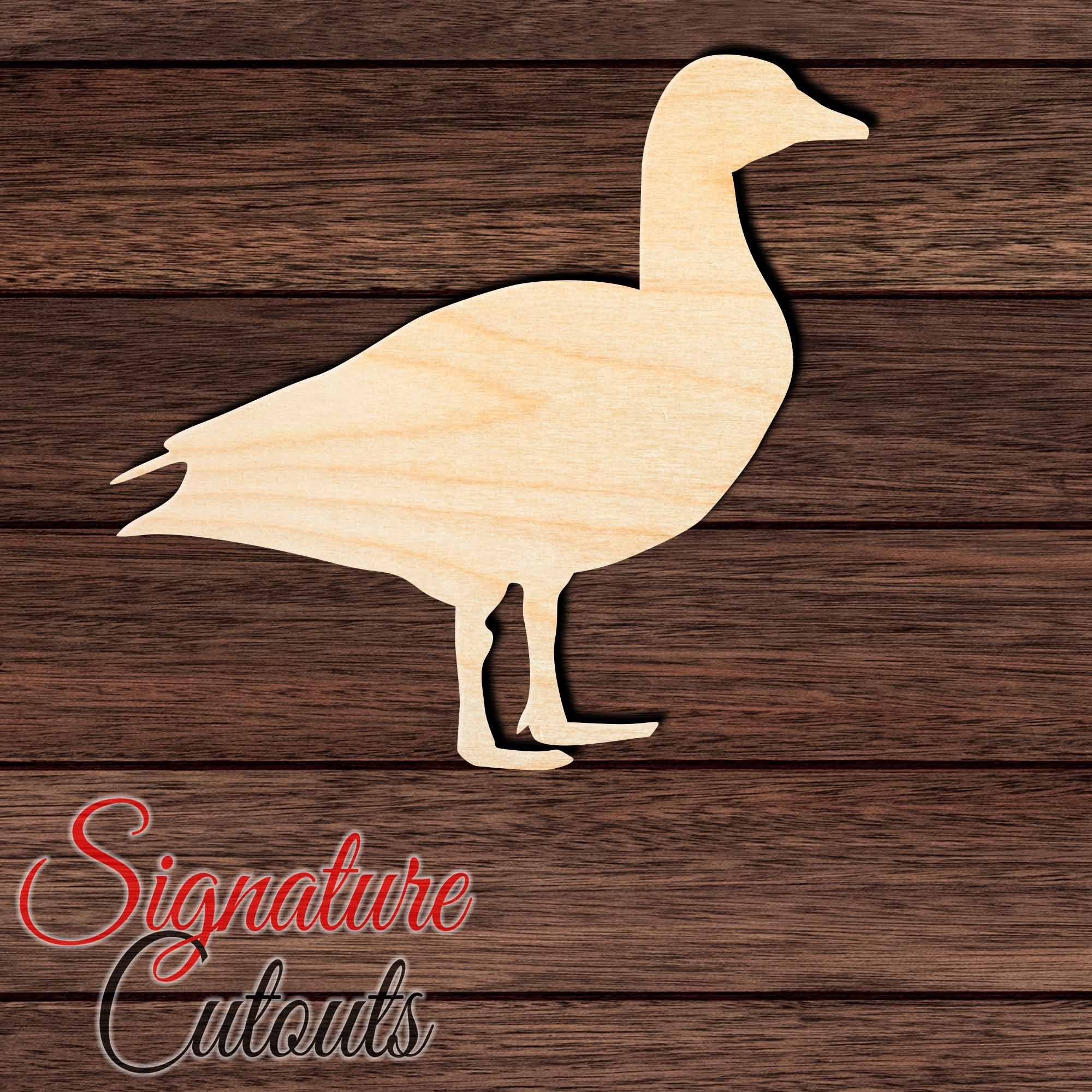 Duck 001 Shape Cutout in Wood, Acrylic or Acrylic Mirror - Signature Cutouts