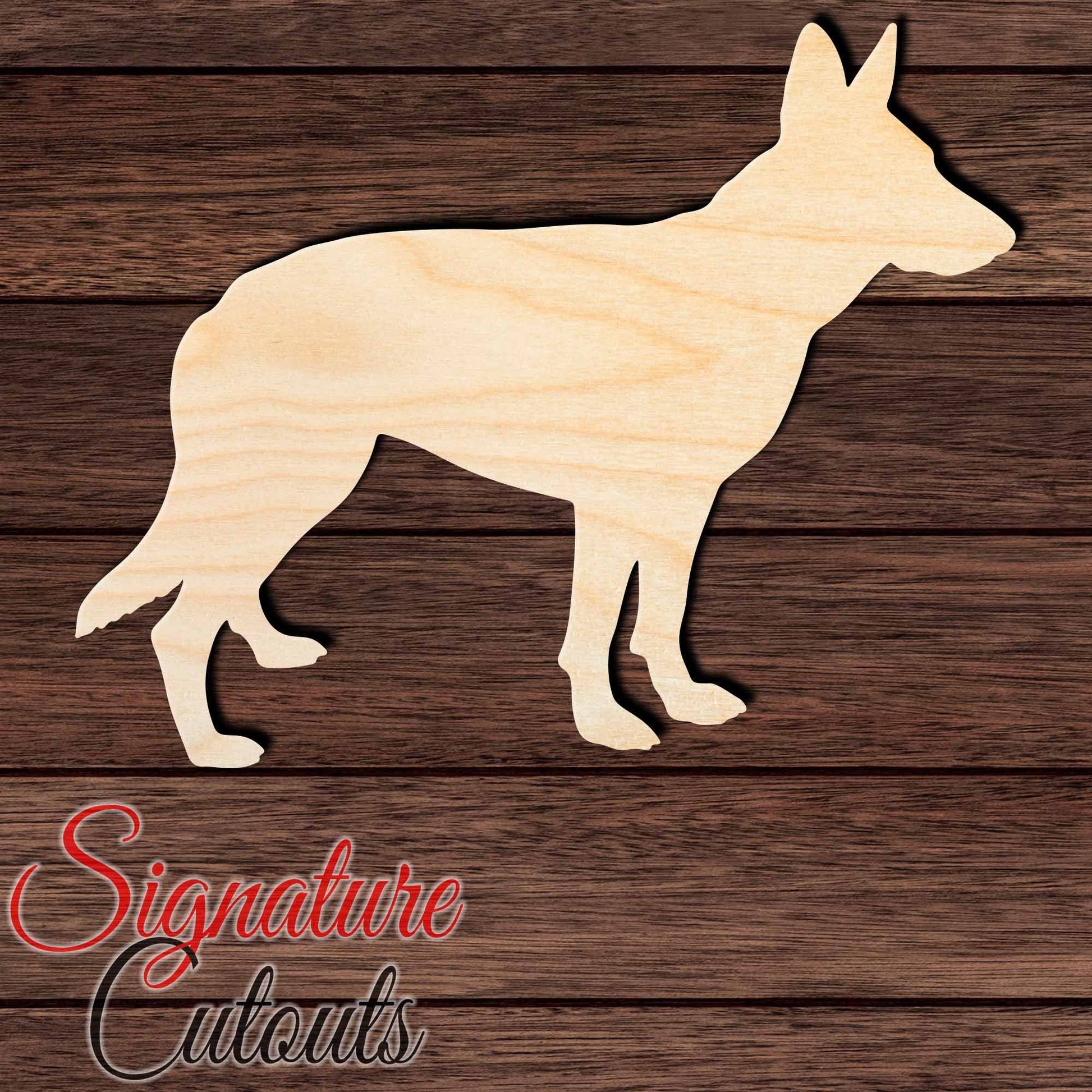 Dutch Shepherd Shape Cutout in Wood, Acrylic or Acrylic Mirror - Signature Cutouts
