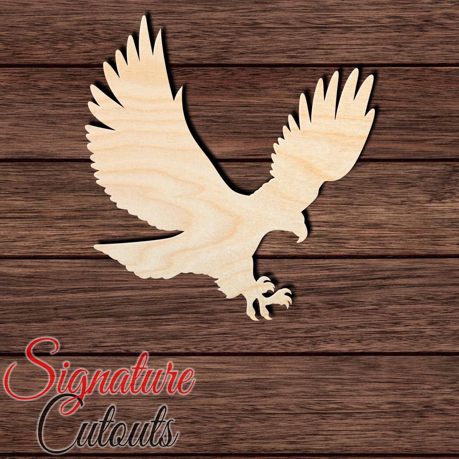 Eagle 003 Shape Cutout in Wood, Acrylic or Acrylic Mirror - Signature Cutouts