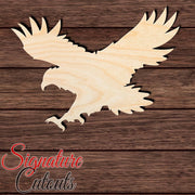 Eagle 005 Shape Cutout in Wood, Acrylic or Acrylic Mirror - Signature Cutouts