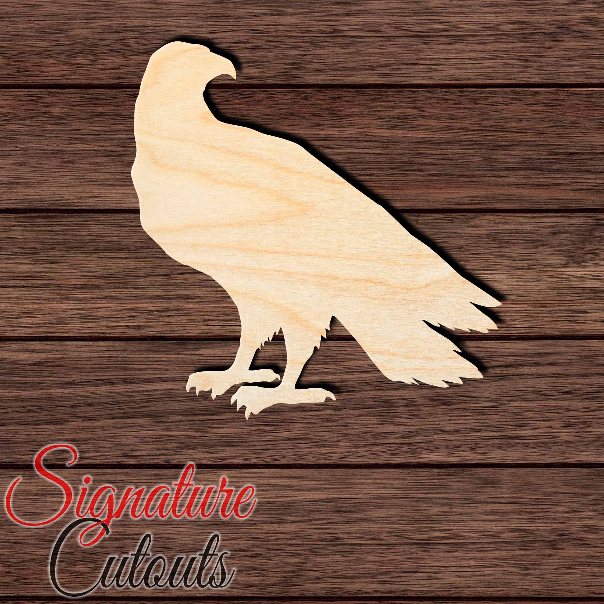 Eagle 009 Shape Cutout in Wood, Acrylic or Acrylic Mirror Craft Shapes & Bases Signature Cutouts 