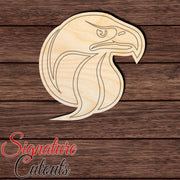 Eagle Head 001 Shape Cutout in Wood, Acrylic or Acrylic Mirror - Signature Cutouts