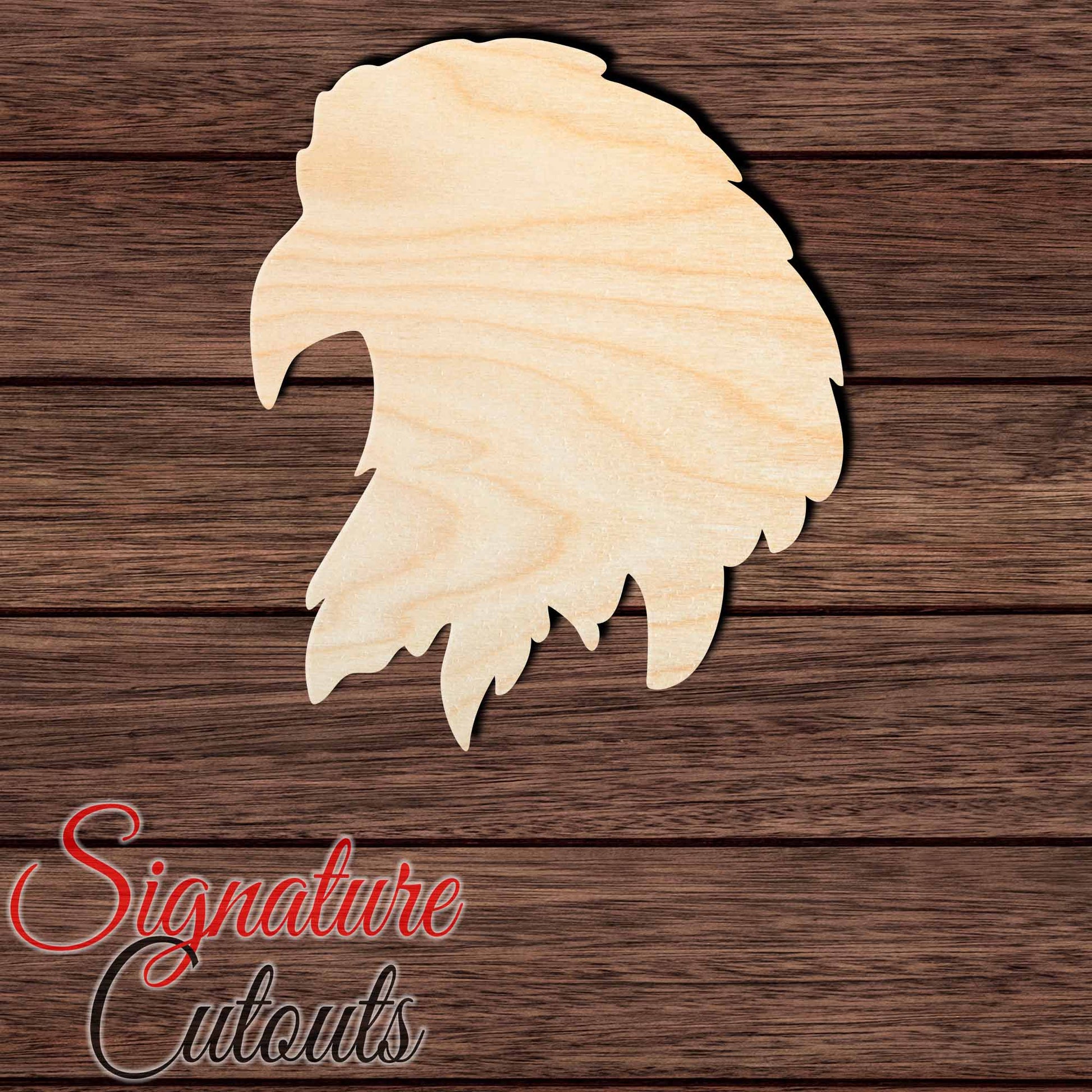 Eagle 006 Shape Cutout in Wood, Acrylic or Acrylic Mirror - Signature Cutouts