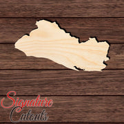 El Salvador Shape Cutout in Wood, Acrylic or Acrylic Mirror - Signature Cutouts