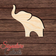 Elephant 008 Shape Cutout in Wood, Acrylic or Acrylic Mirror - Signature Cutouts